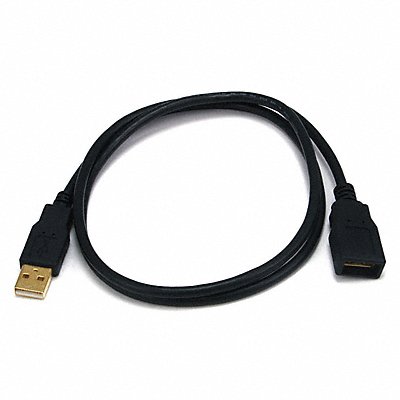 USB 2.0 Extension Cable 3 ft.L Black MPN:5432