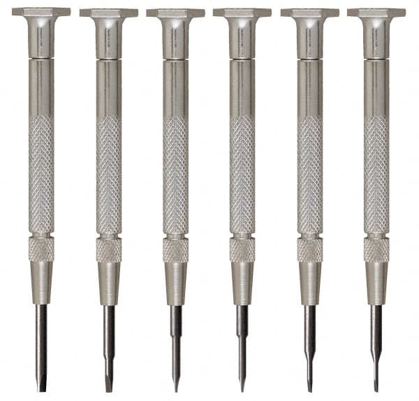 Screwdriver Set: 6 Pc, Slotted MPN:58-0116