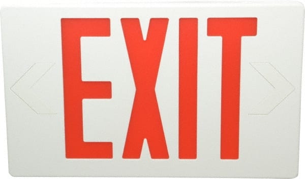 1 Face, 5 Watt, White, Polycarbonate, LED, Illuminated Exit Sign MPN:MXBRU