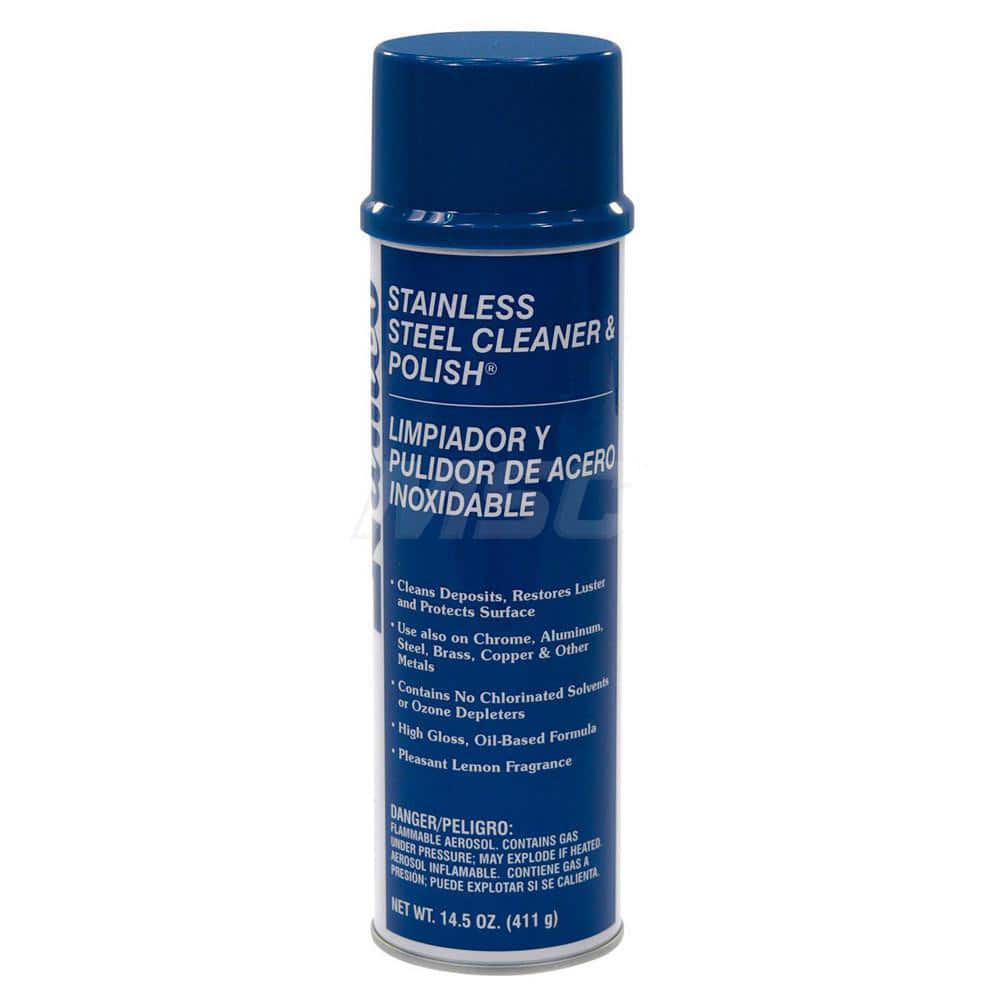 Stainless Steel Cleaner & Polish: 15 fl oz Aerosol Can, Mild, Lemon Scent MPN:2013C