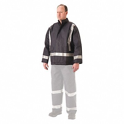 Flame Resistant Rain Jacket PU 3XL Blue MPN:1801JN110