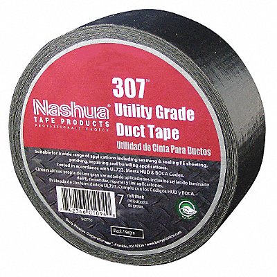 Duct Tape Black 1 7/8 in x 60 yd 7 mil MPN:307