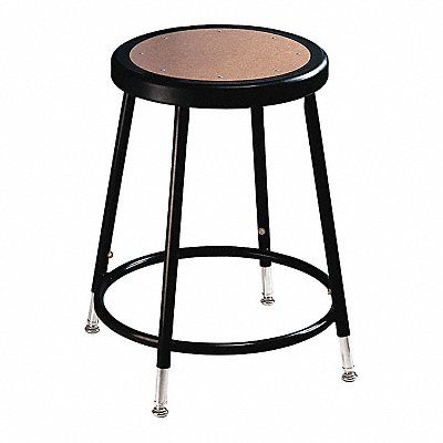 Round Stool Adjustable Legs Black 18 H MPN:6218H-10