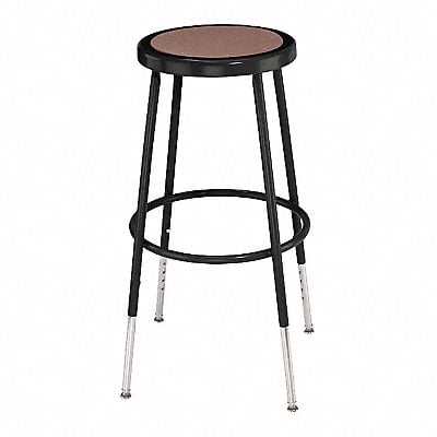 Round Stool Adjustable Legs Black 25 H MPN:6224H-10