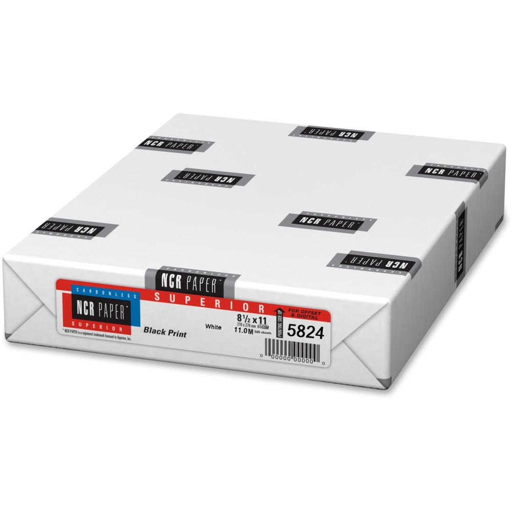 NCR Paper Superior Multi-Use Printer & Copy Paper, White, Letter (8.5in x 11in), 500 Sheets Per Ream, 22 Lb, 92 Brightness (Min Order Qty 2) MPN:5824