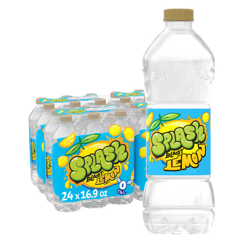 Splash Refresher Lemon Flavor Water Beverage 16.9 FL OZ Plastic Bottle Pack of 24 (Min Order Qty 3) MPN:12184443