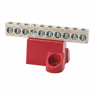 Ground Bar Aluminum 10 Circuit 2-14 AWG MPN:GBA2-10
