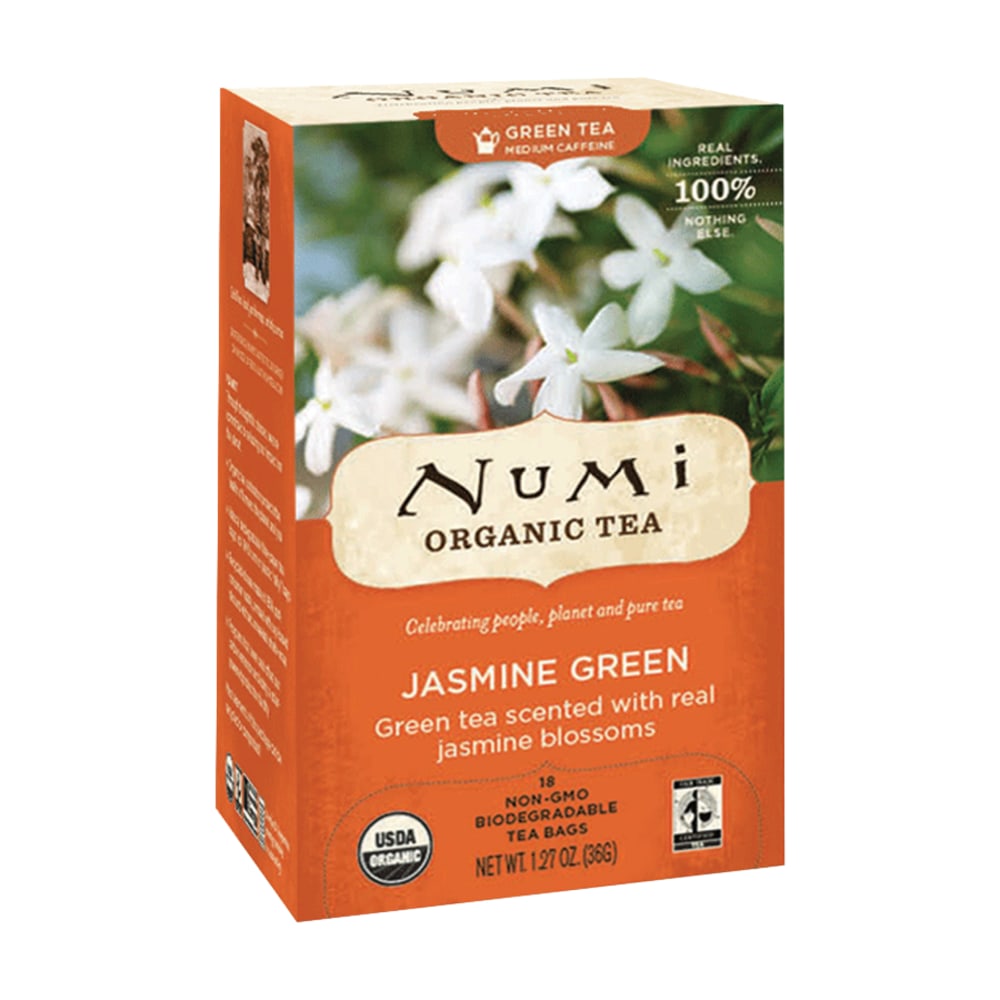 Numi Organic Jasmine Green Tea, Box Of 18 (Min Order Qty 8) MPN:10108