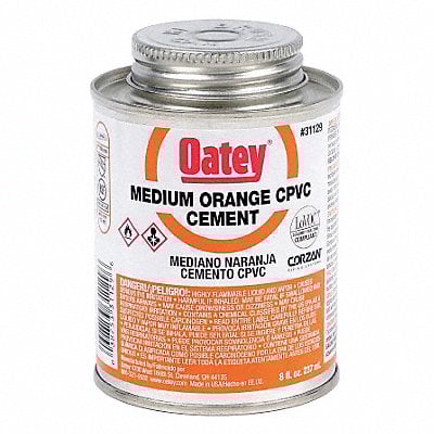 Pipe Cement 8 fl oz Orange MPN:31129