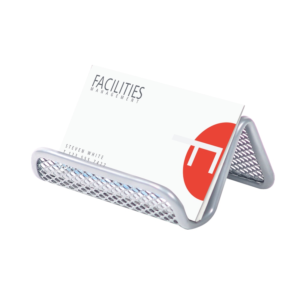Office Depot Brand Silver Mesh Business Card Holder (Min Order Qty 17) MPN:HY6902A-S