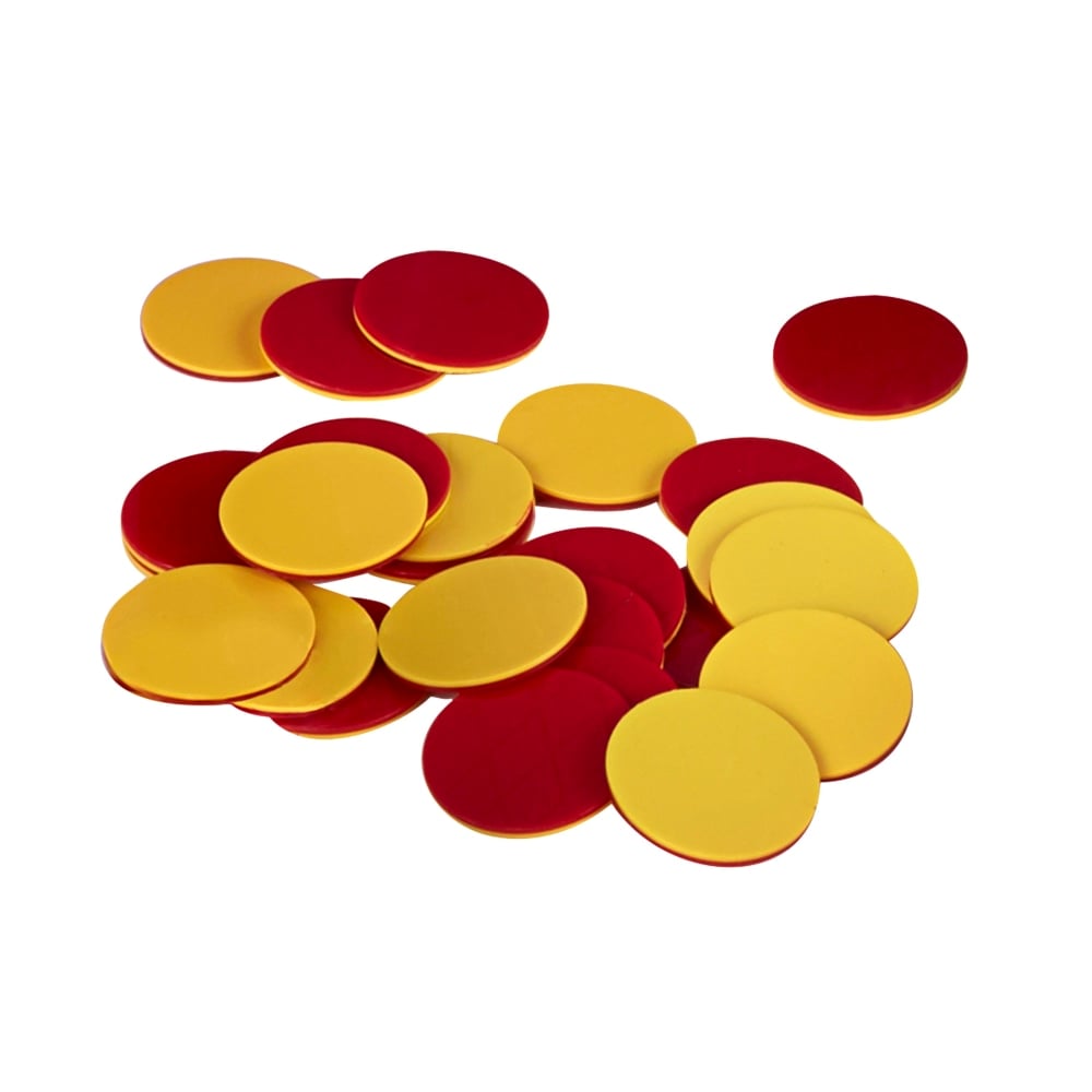 Office Depot Brand Math Manipulative 2-Color Counters, Red/Yellow, Pre-K, Set Of 200 Counters (Min Order Qty 12) MPN:HSI201-298