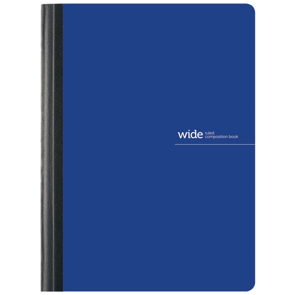 Office Depot Brand Poly Composition Book, 7-1/2in x 9-3/4in, Wide Ruled, 80 Sheets, Blue (Min Order Qty 61) MPN:HPS-COMPWRBLU