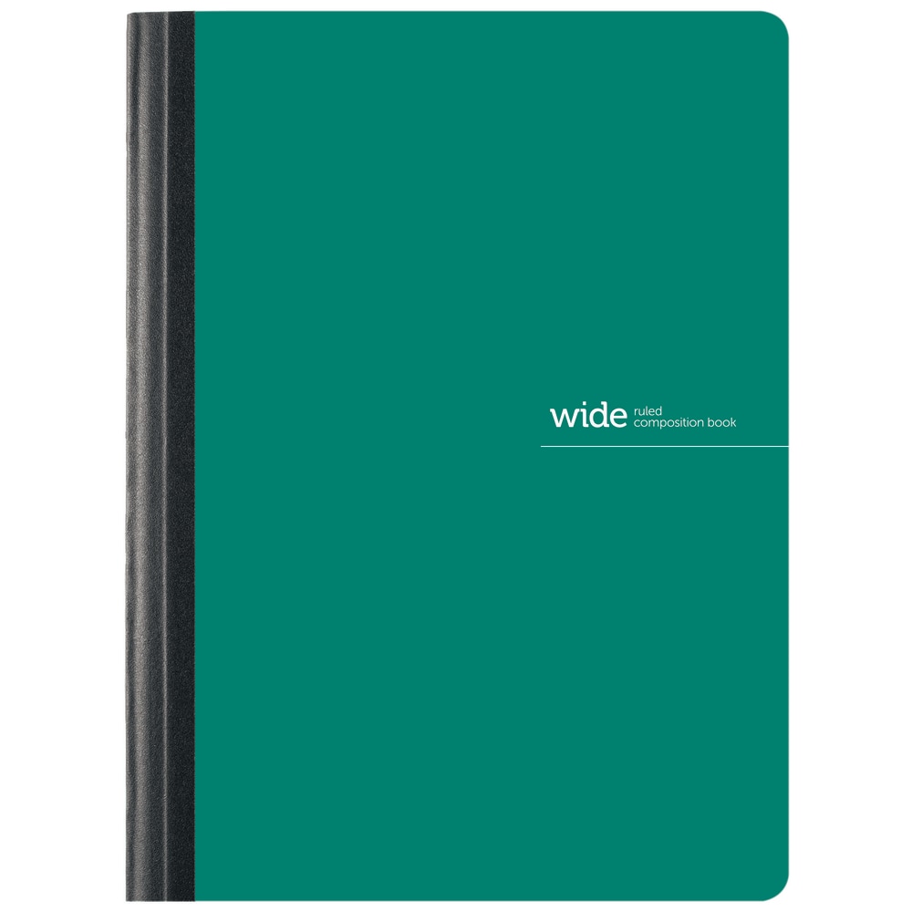 Office Depot Brand Poly Composition Book, 7-1/2in x 9-3/4in, Wide Ruled, 80 Sheets, Green (Min Order Qty 61) MPN:HPS-COMPWRGRN