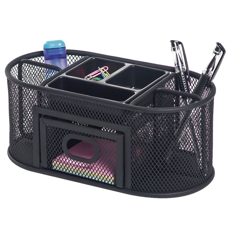 Office Depot Brand Mesh Oval Desk Organizer, Black (Min Order Qty 13) MPN:HY2450