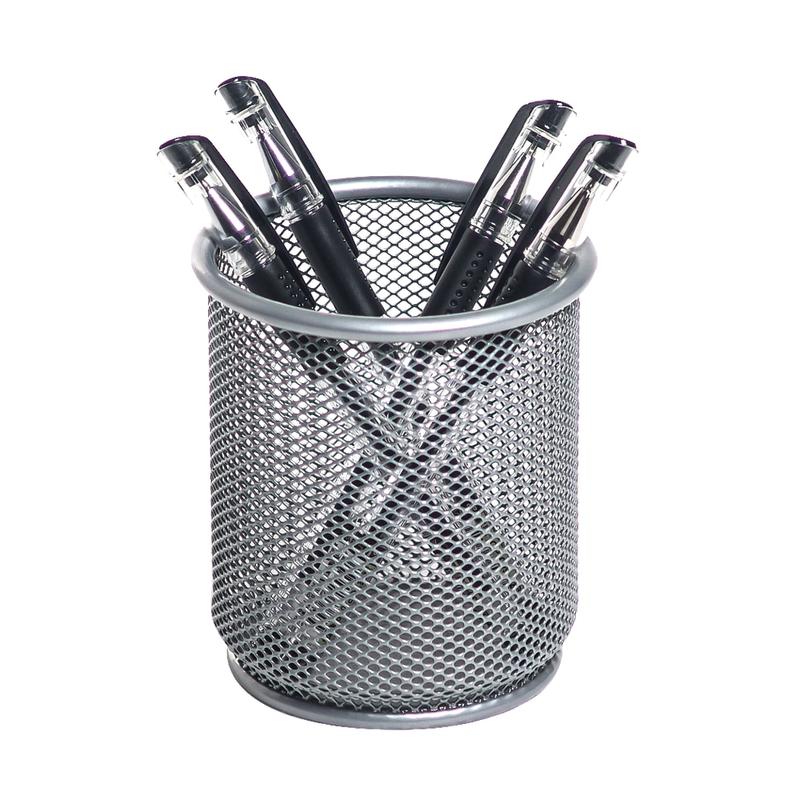 Office Depot Brand Mesh Pencil Cup, Silver (Min Order Qty 70) MPN:ST004S