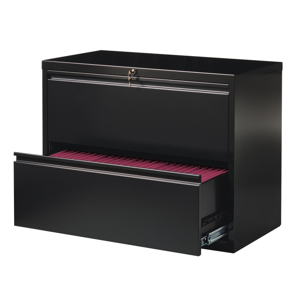 WorkPro 36inW x 18-5/8inD Lateral 2-Drawer File Cabinet, Black MPN:HID19045