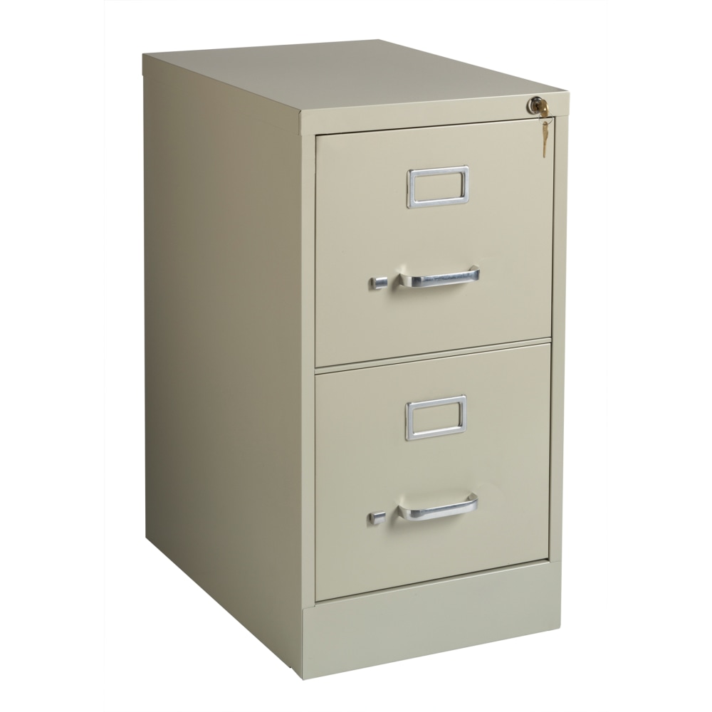 WorkPro 22inD Vertical 2-Drawer Letter-Size File Cabinet, Metal, Putty MPN:HID19068