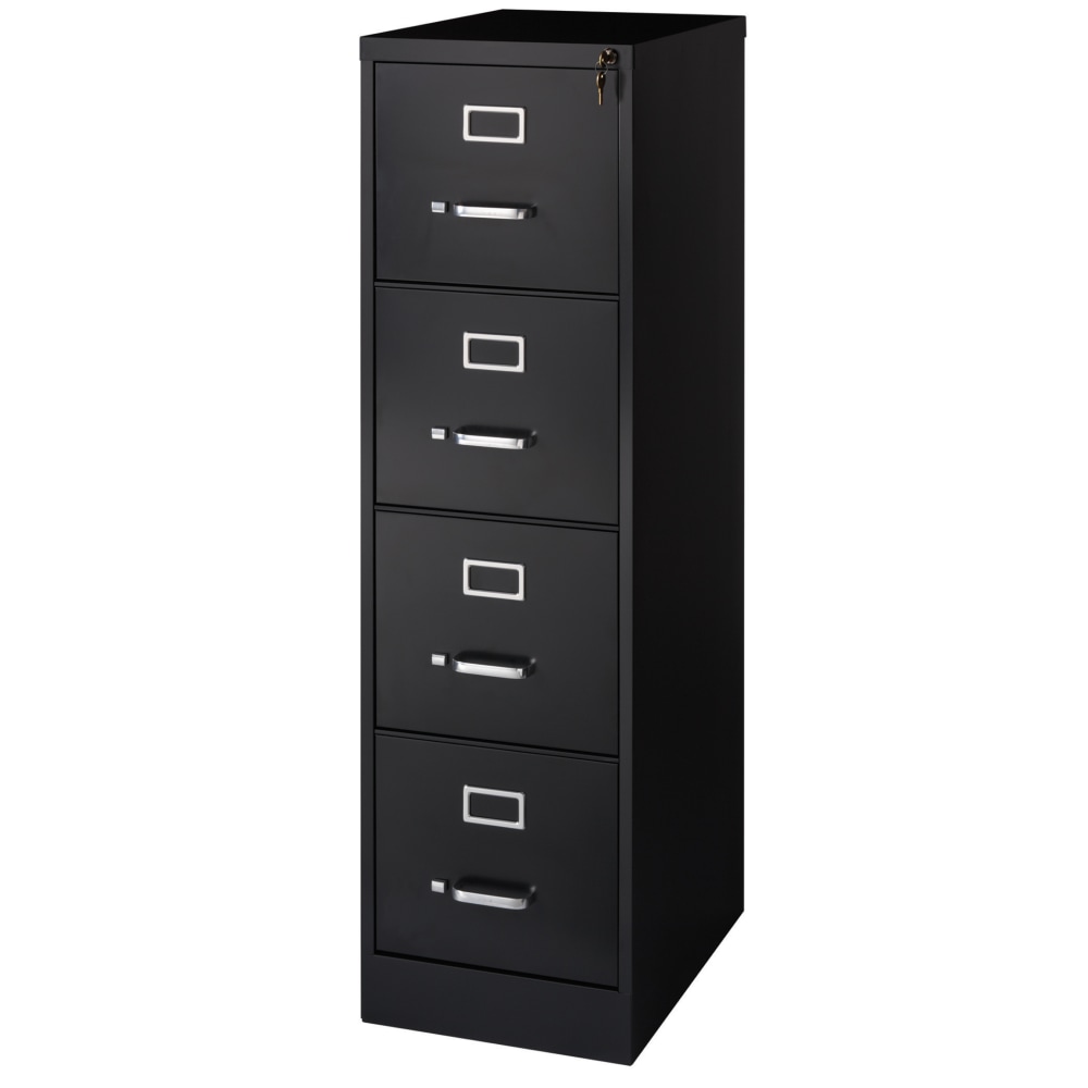 WorkPro 22inD Vertical 4-Drawer Letter-Size File Cabinet, Metal, Black MPN:HID19072