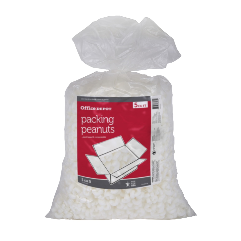 Office Depot Brand Loose-Fill Packing Peanuts, 5 Cu Ft (Min Order Qty 4) MPN:37702-OD