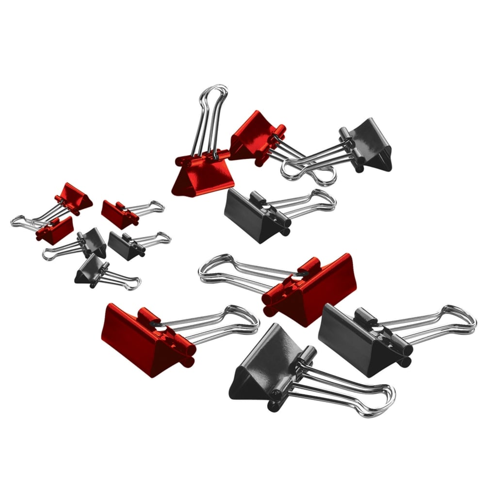 Office Depot Brand Binder Clips, Medium, 1-1/4in Wide, 5/8in Capacity, Assorted Colors, Pack Of 24 (Min Order Qty 41) MPN:ODBC-ASTD
