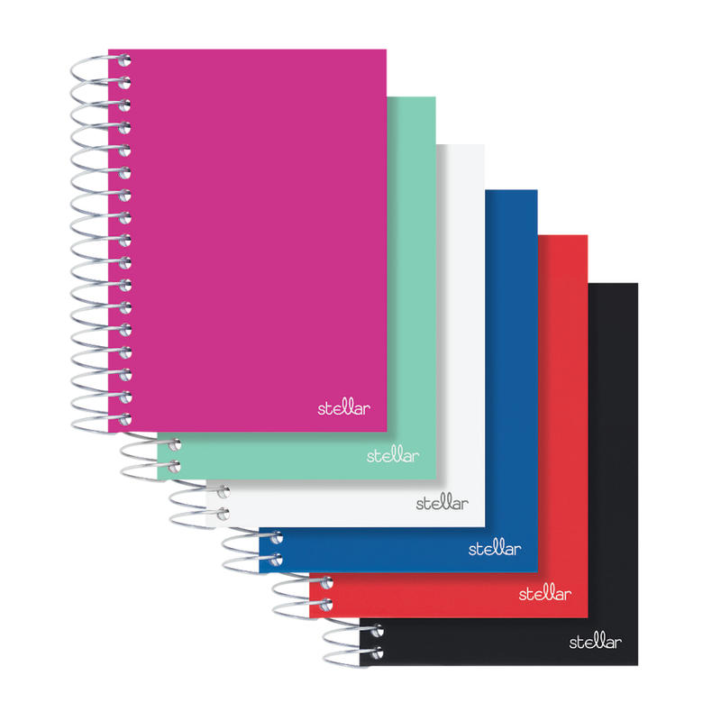 Office Depot Brand Spiral Poly Notebook, 5 1/2in x 3 1/2in, Wide Ruled, 100 Sheets, Assorted Colors (No Color Choice) (Min Order Qty 45) MPN:OD99577
