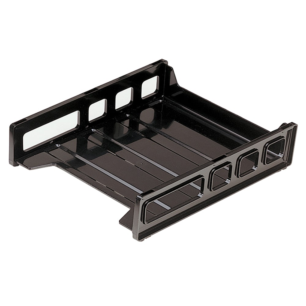 OIC Front-Loading Stackable Desk Tray, Letter Size, Smoke (Min Order Qty 9) MPN:21031