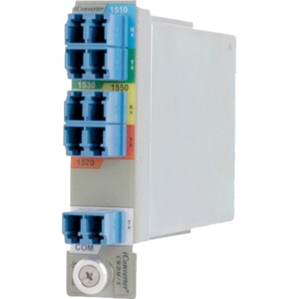 Omnitron iConverter 4-Ch SF CWDM Mux/Demux - iConverter 4-Channel (Ch1 1470/1490 - Ch2 1510/1530 - Ch3 1550/1570 - Ch4 1590/1610) Single-Fiber CWDM Mux/Demux MPN:8876-0
