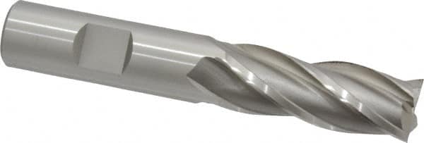 Square End Mill: 5/8'' Dia, 1-5/8'' LOC, 5/8'' Shank Dia, 3-3/4'' OAL, 4 Flutes, Vanadium High Speed Steel MPN:5742300