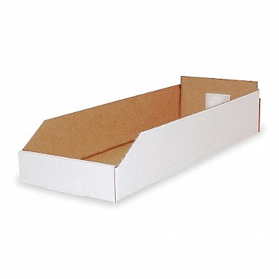Corr Shelf Bin White Cardboard 4 3/4 in MPN:5W224