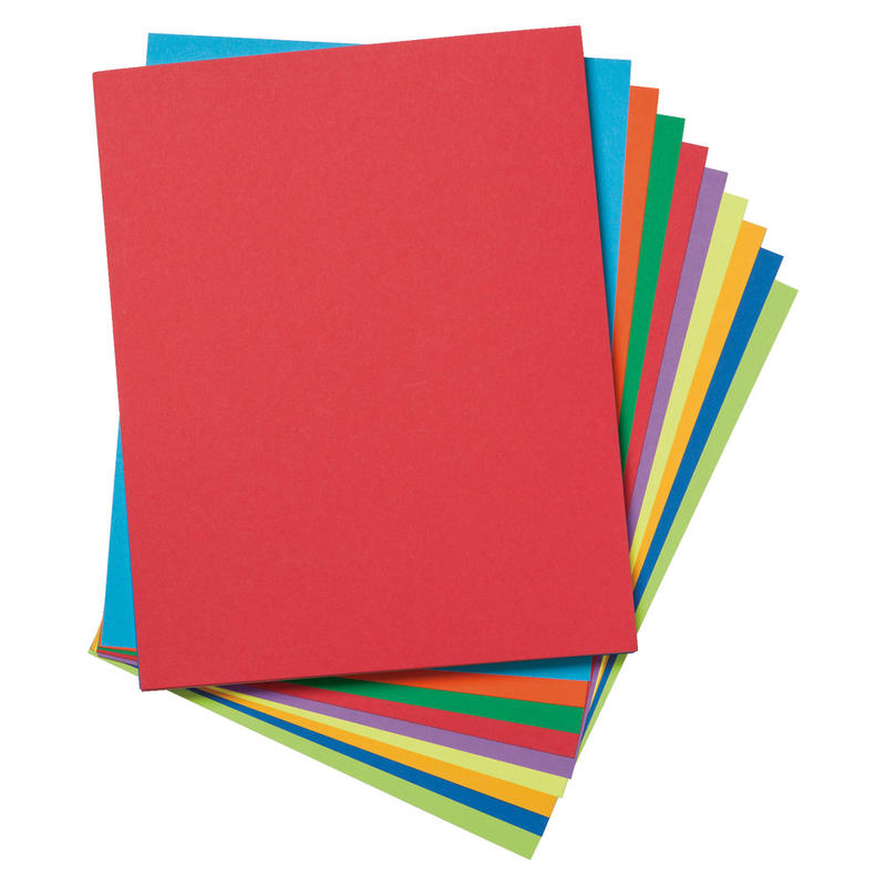 Pacon Tagboard, 8 1/2in x 11in, Assorted Colors, Pack Of 50 (Min Order Qty 12) MPN:101164