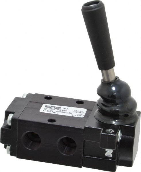 Mechanically Operated Valve: 3-Way & 2-Position, Lever-Manual Return Actuator, 1/4