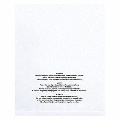 Flat Suffocation Warning Bag 9x12 PK100 MPN:PBM09121100