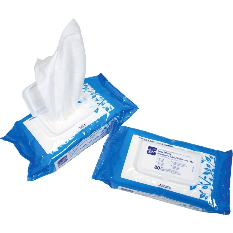 PDI NiceN Clean Baby Wipes - 7.90in x 6.60in - Blue - 80 Per Pack - 12 / Carton (Min Order Qty 2) MPN:M233XTCT