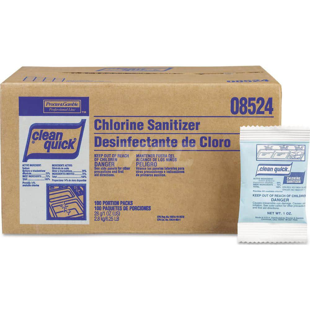 Clean Quick Professional Powdered Chlorine Sanitizer, 1 fl oz Packets, 100/Case MPN:PGC02584
