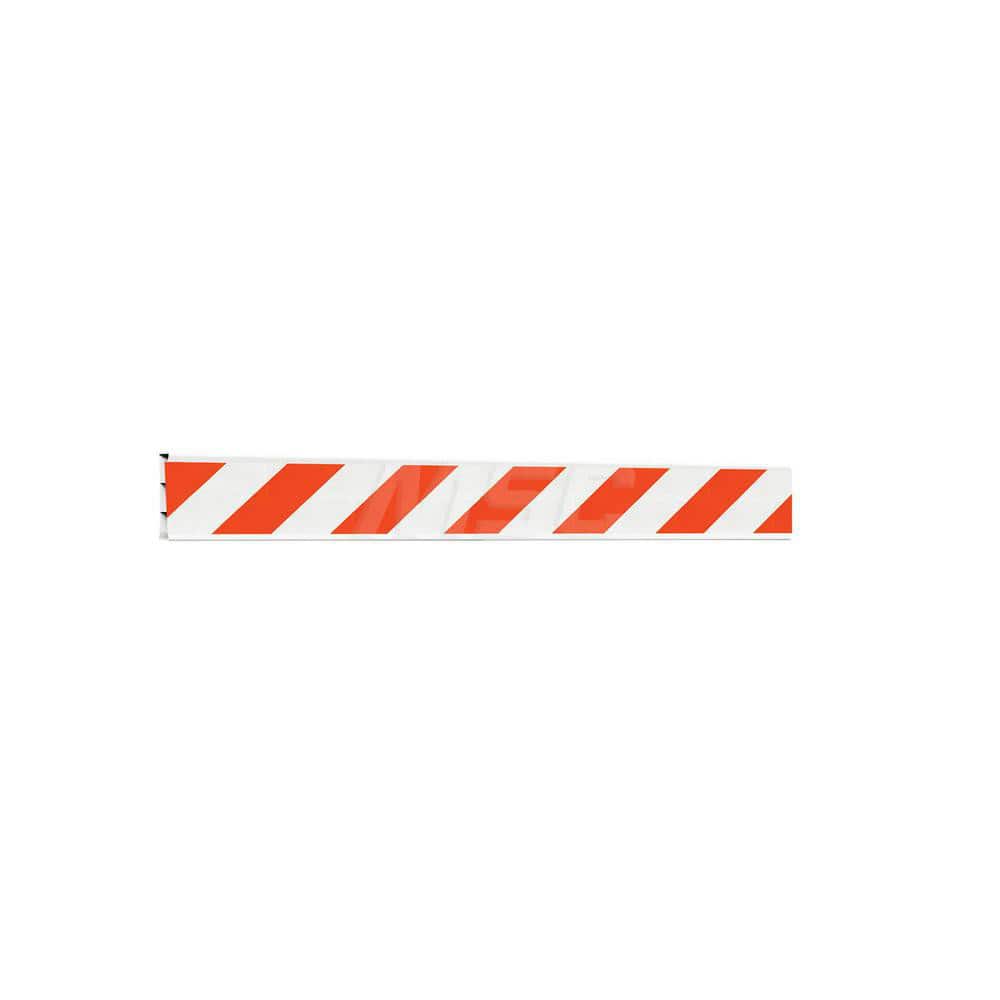 Pedestrian Barrier I-Beam Board: Plastic, White, Use with Plasticade A-Frame Barricade MPN:210-EG