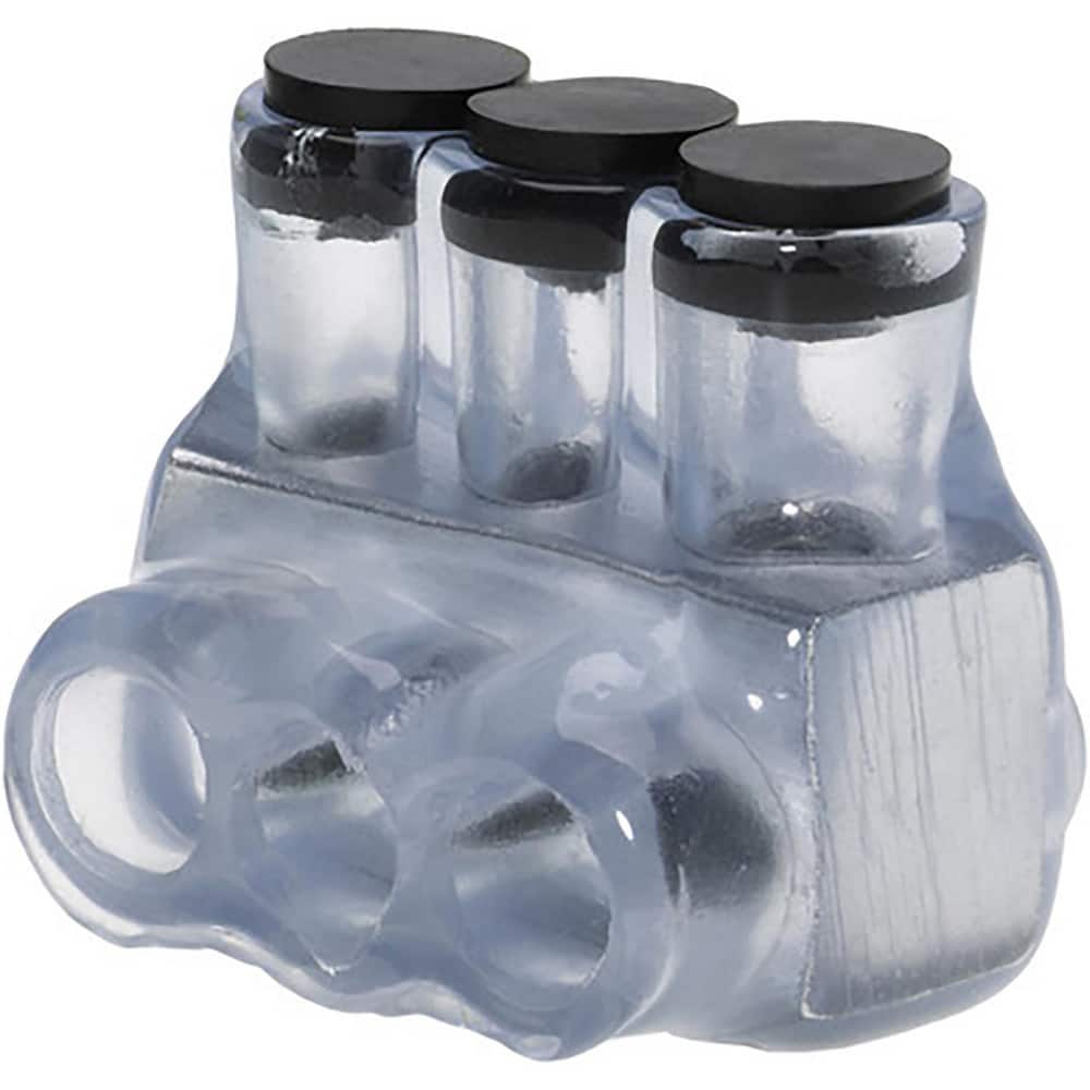 Split Bolt Connectors, Minimum Compatible Wire Size: 14AWG , Maximum Compatible Wire Size: 4AWG , Pressure Bar Material: Aluminum  MPN:IPL4-3CB