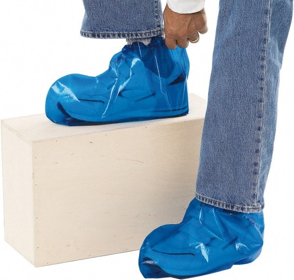 Shoe Cover: Size 16, Chemical-Resistant, Polyolefin, Blue MPN:49510