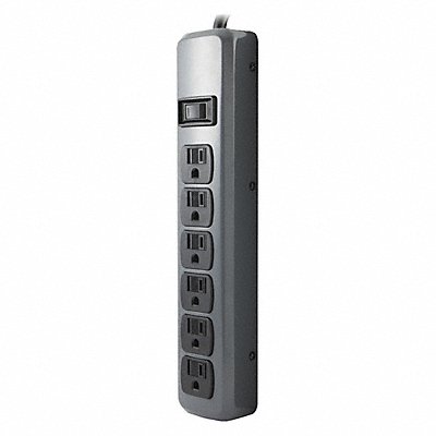 Outlet Strip 6 Outlet 15A 12 L Gry MPN:36872