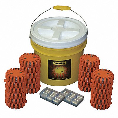 LED Safety Flare Kit LED Color Red MPN:BUCKET24Y-R-O