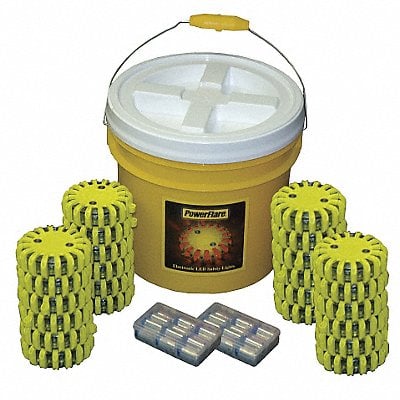 LED Safety Flare Kit LED Color Red MPN:BUCKET24Y-R-Y