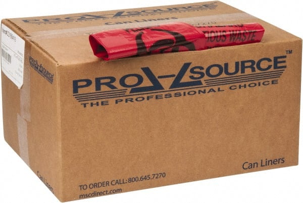 200 Qty 1 Pack 35 Gal Capacity, Red, LLD, Hazardous Waste Bag MPN:PSIW304312-75