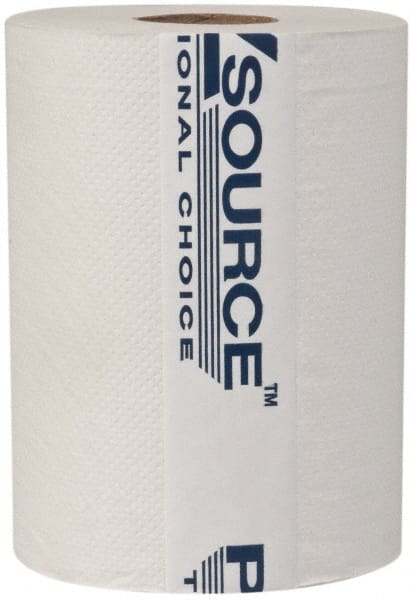 Paper Towels: Hard Roll, 12 Rolls, 1 Ply, Recycled Fiber, White MPN:89816409