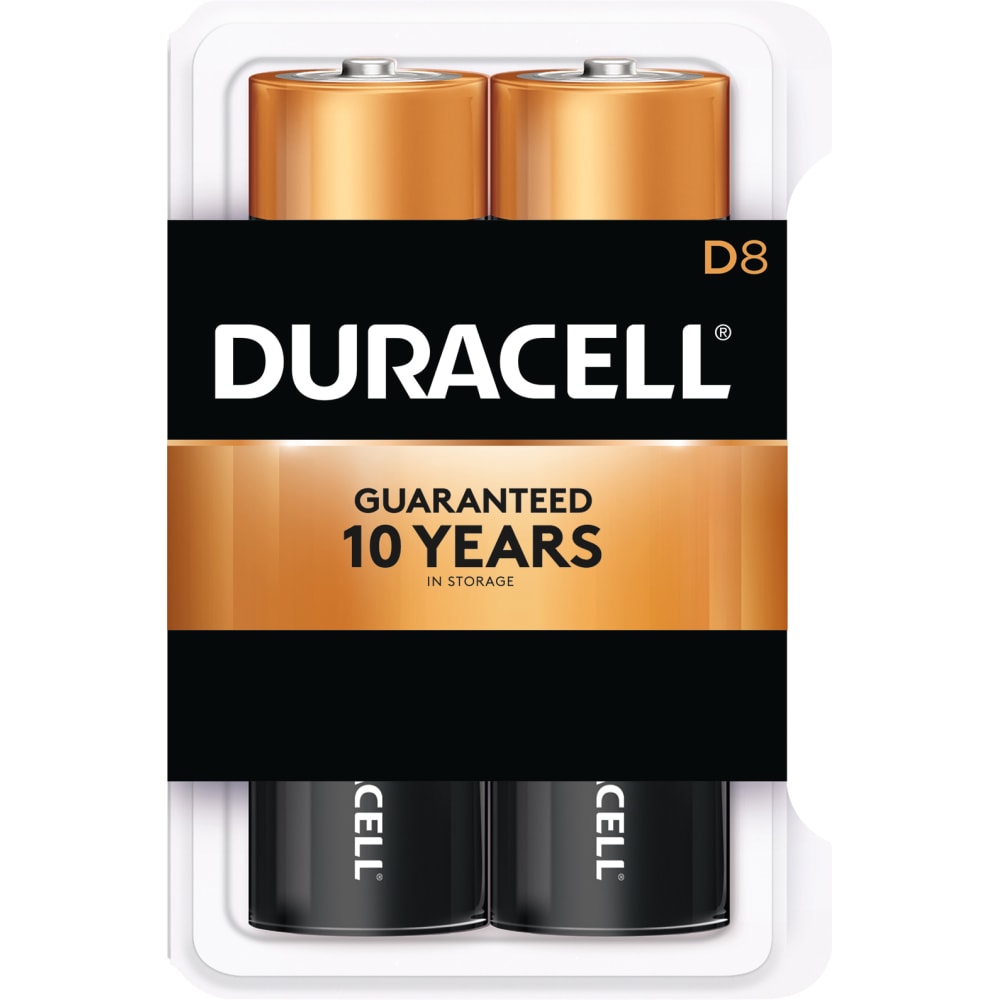 Duracell Coppertop D Alkaline Batteries, Pack Of 8, 1 Hang Hole Packaging (Min Order Qty 5) MPN:MN13RT8Z