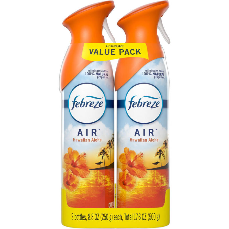 Febreze Hawaiian Air Spray Pack - Liquid - 8.8 fl oz (0.3 quart) - Hawaiian Aloha - 6 / Carton - Odor Neutralizer, VOC-free (Min Order Qty 2) MPN:97794CT