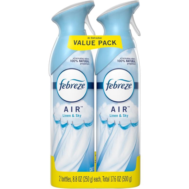 Febreze Linen/Sky Air Spray Pack - Liquid - 8.8 fl oz (0.3 quart) - Linen & Sky - 6 / Carton - Odor Neutralizer, VOC-free (Min Order Qty 2) MPN:97799CT