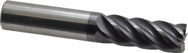 Square End Mill: 1/2'' Dia, 1-1/4'' LOC, 1/2'' Shank Dia, 3'' OAL, 5 Flutes, Solid Carbide MPN:112-03214
