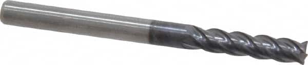 Square End Mill: 1/8'' Dia, 1/2'' LOC, 1/8'' Shank Dia, 1-1/2'' OAL, 4 Flutes, Solid Carbide MPN:155-00814