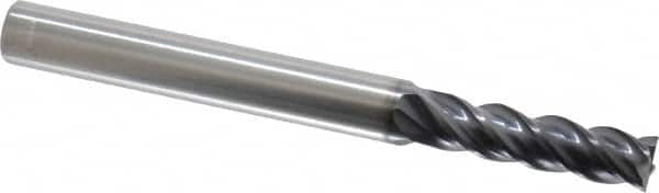 Square End Mill: 7/32'' Dia, 3/4'' LOC, 1/4'' Shank Dia, 2-1/2'' OAL, 4 Flutes, Solid Carbide MPN:155-01414