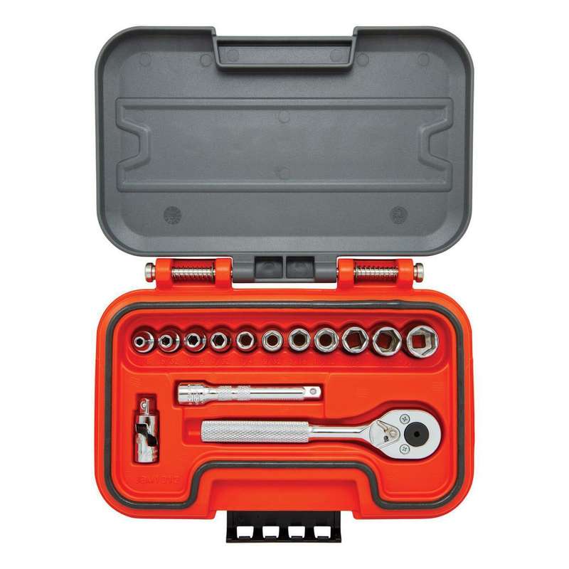 Combination Hand Tool Sets, Set Type: Socket Set , Number Of Pieces: 14 , Measurement Type: Inch , Container Type: Blow Molded Case  MPN:J47114S