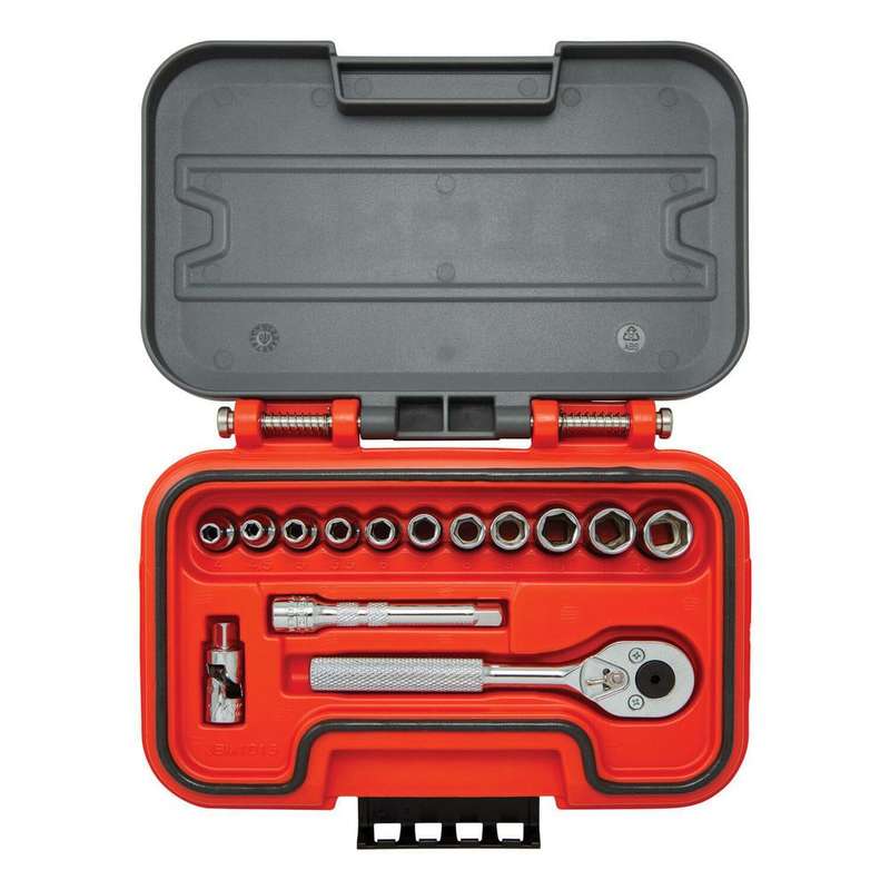 Combination Hand Tool Sets, Set Type: Socket Set , Number Of Pieces: 14 , Measurement Type: Metric , Container Type: Blow Molded Case  MPN:J47214S